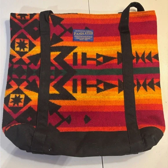 Pendleton Women's Tote Bag - Red, Orange, and Black - Picture 1 of 3